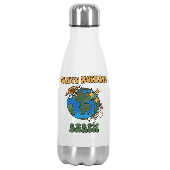 Save Mother Earth Retro Planet Floral Stainless Steel Insulated Water Bottle