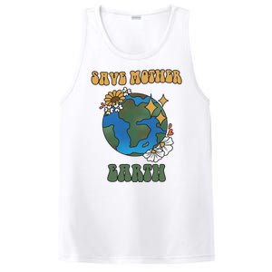 Save Mother Earth Retro Planet Floral PosiCharge Competitor Tank