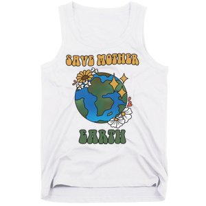 Save Mother Earth Retro Planet Floral Tank Top