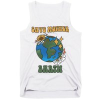 Save Mother Earth Retro Planet Floral Tank Top
