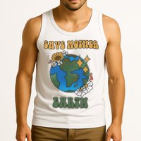 Save Mother Earth Retro Planet Floral Tank Top