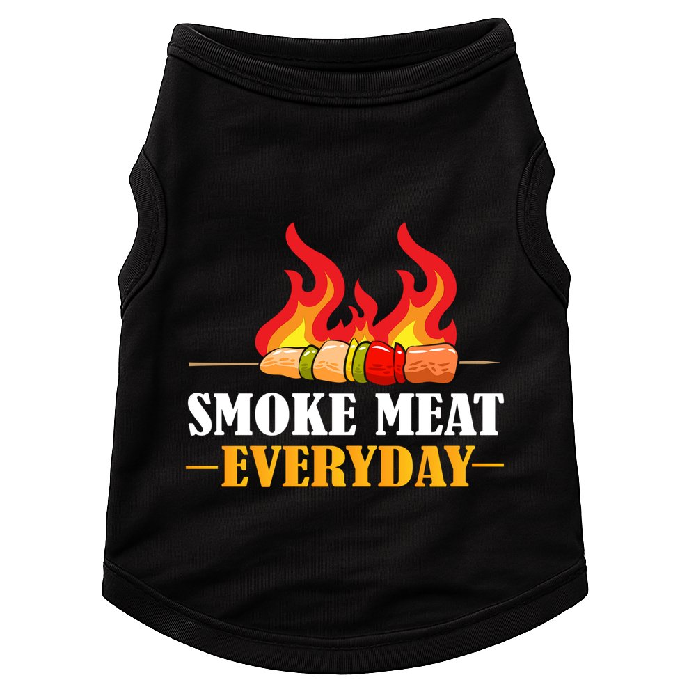 Smoke Meat Everyday Barbecue Cheese Salt Pepper Great Gift Doggie Tank
