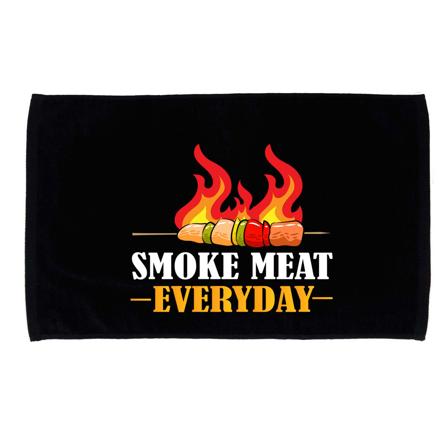 Smoke Meat Everyday Barbecue Cheese Salt Pepper Great Gift Microfiber Hand Towel