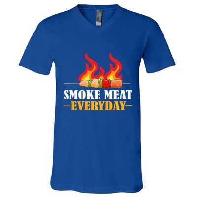 Smoke Meat Everyday Barbecue Cheese Salt Pepper Great Gift V-Neck T-Shirt