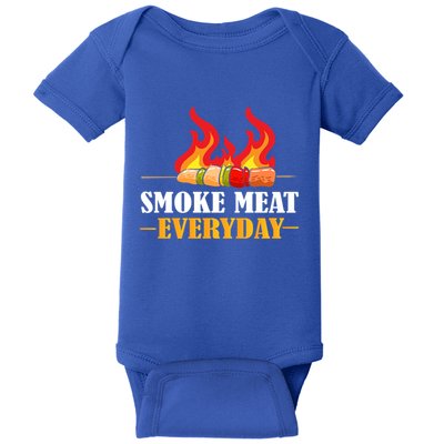Smoke Meat Everyday Barbecue Cheese Salt Pepper Great Gift Baby Bodysuit