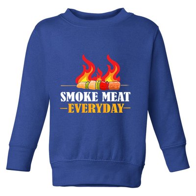 Smoke Meat Everyday Barbecue Cheese Salt Pepper Great Gift Toddler Sweatshirt