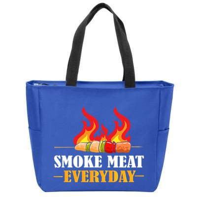 Smoke Meat Everyday Barbecue Cheese Salt Pepper Great Gift Zip Tote Bag