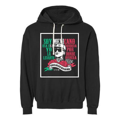 Soy mexicano esa es mi bandera Mexican Rapper Lefty SM Garment-Dyed Fleece Hoodie