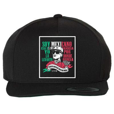 Soy mexicano esa es mi bandera Mexican Rapper Lefty SM Wool Snapback Cap