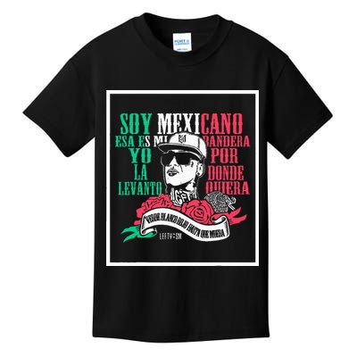 Soy mexicano esa es mi bandera Mexican Rapper Lefty SM Kids T-Shirt