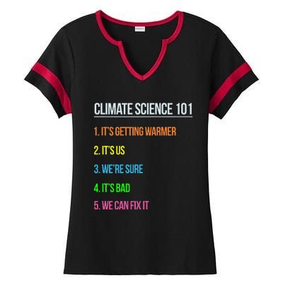 Science March Earth Day Climate Change Scientists Ladies Halftime Notch Neck Tee