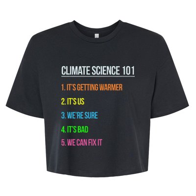 Science March Earth Day Climate Change Scientists Bella+Canvas Jersey Crop Tee