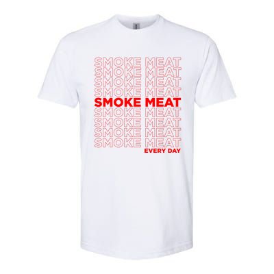 Smoke Meat Every Day Not Meth Bbq Gift Home Cook Dad Gift Softstyle® CVC T-Shirt