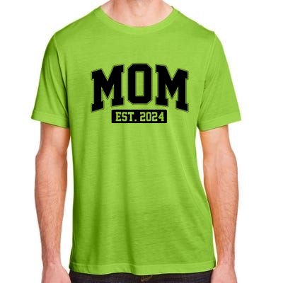 Sporty Mom Est 2024 New Mother Celebrate Mothers Day Adult ChromaSoft Performance T-Shirt