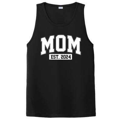 Sporty Mom Est 2024 New Mother Celebrate Mothers Day PosiCharge Competitor Tank