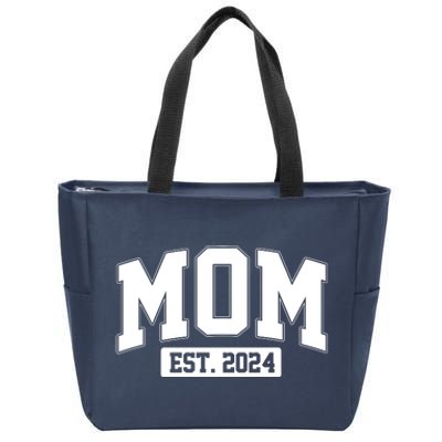 Sporty Mom Est 2024 New Mother Celebrate Mothers Day Zip Tote Bag