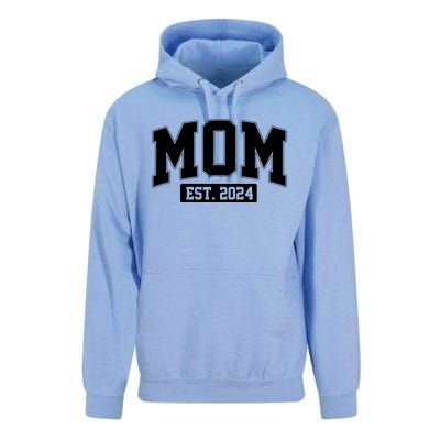 Sporty Mom Est 2024 New Mother Celebrate Mothers Day Unisex Surf Hoodie