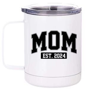 Sporty Mom Est 2024 New Mother Celebrate Mothers Day 12 oz Stainless Steel Tumbler Cup