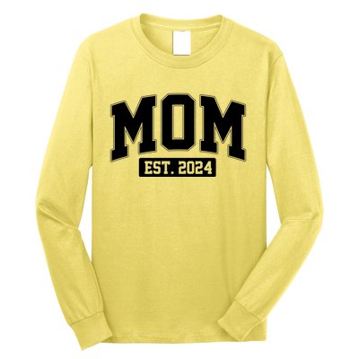 Sporty Mom Est 2024 New Mother Celebrate Mothers Day Long Sleeve Shirt