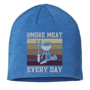 Smoke Meat Everyday Barbecue Grill Griller Grillfather Gift Sustainable Beanie