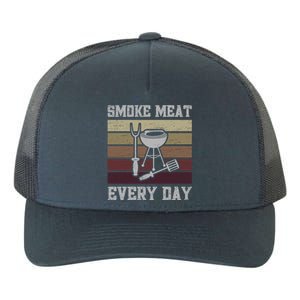 Smoke Meat Everyday Barbecue Grill Griller Grillfather Gift Yupoong Adult 5-Panel Trucker Hat