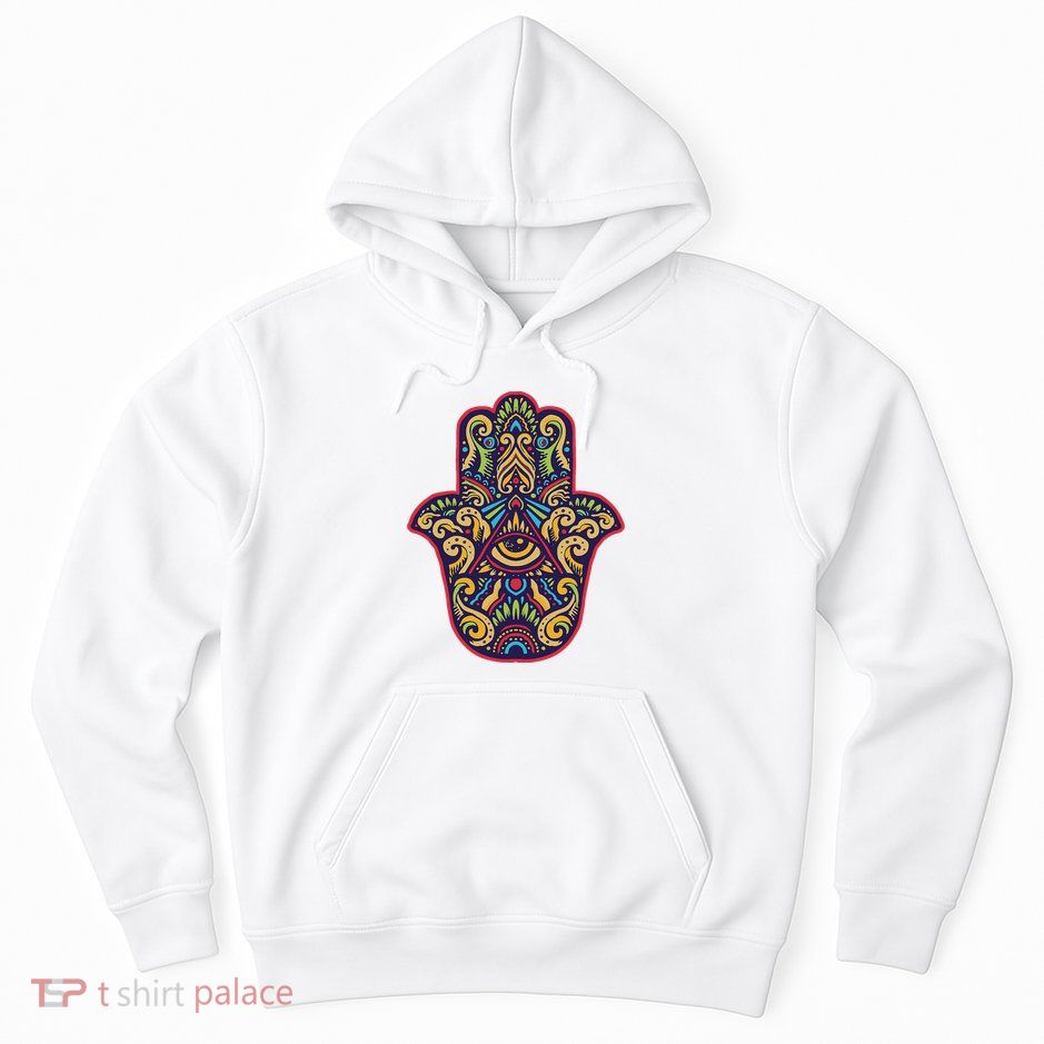 Spiritual Mystic Eye Third Eye All Seeing Eye Hamsa Hand Hoodie