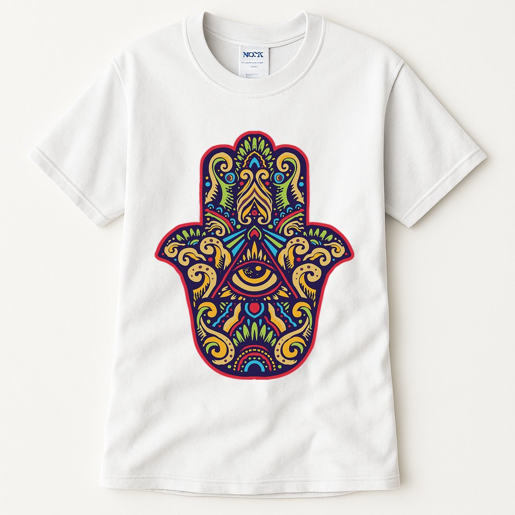Spiritual Mystic Eye Third Eye All Seeing Eye Hamsa Hand Tall T-Shirt