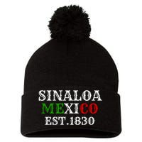 Sinaloa Mexico Est.1830 Pom Pom 12in Knit Beanie