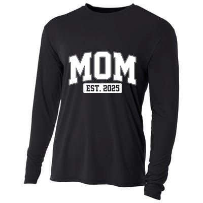 Sporty Mom Est 2025 New Mother Celebrate Mothers Day Cooling Performance Long Sleeve Crew