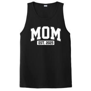 Sporty Mom Est 2025 New Mother Celebrate Mothers Day PosiCharge Competitor Tank