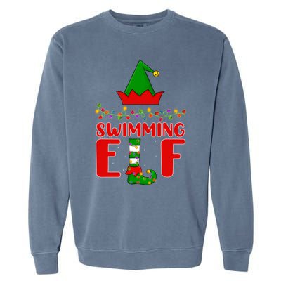 Swimming Matching Family Lighting Christmas Gift Garment-Dyed Sweatshirt