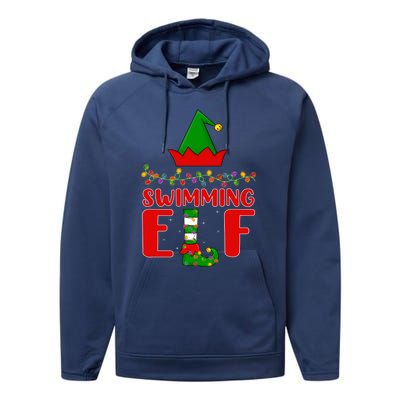 Swimming Matching Family Lighting Christmas Gift Performance Fleece Hoodie