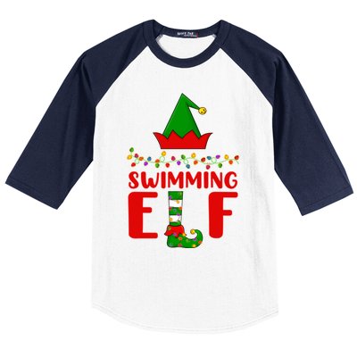 Swimming Matching Family Lighting Christmas Gift Baseball Sleeve Shirt