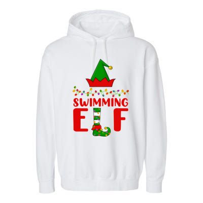 Swimming Matching Family Lighting Christmas Gift Garment-Dyed Fleece Hoodie