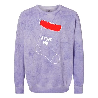 Stuff Me Funny Christmas Stocking Colorblast Crewneck Sweatshirt