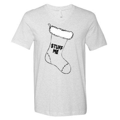 Stuff Me Funny Christmas Stocking V-Neck T-Shirt