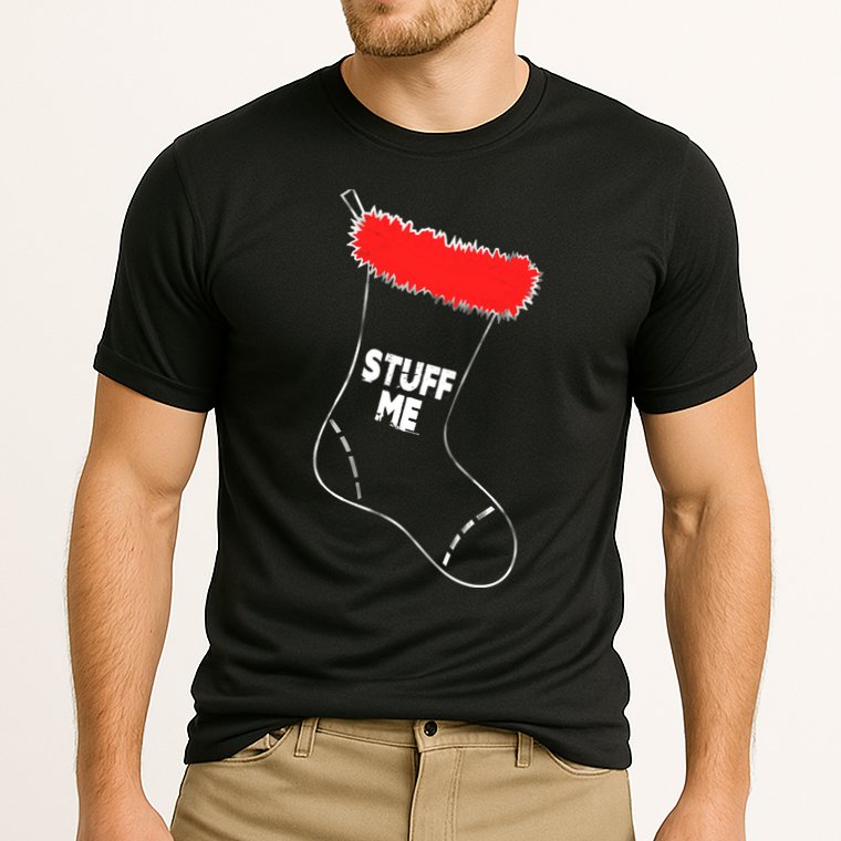 Stuff Me Funny Christmas Stocking Performance Shirt