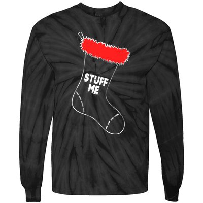 Stuff Me Funny Christmas Stocking Tie-Dye Long Sleeve Shirt
