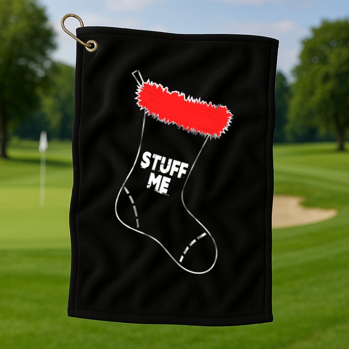 Stuff Me Funny Christmas Stocking Golf Towel