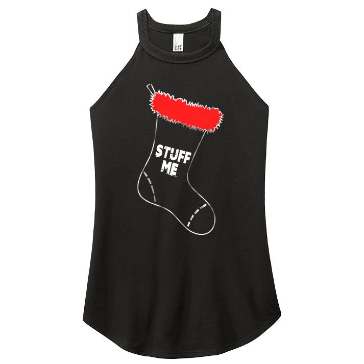 Stuff Me Funny Christmas Stocking Women's Perfect Tri Rocker Tank