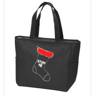 Stuff Me Funny Christmas Stocking Zip Tote Bag