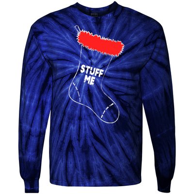 Stuff Me Funny Christmas Stocking Tie-Dye Long Sleeve Shirt