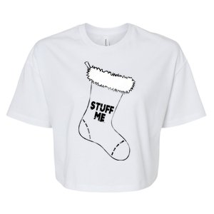 Stuff Me Funny Christmas Stocking Bella+Canvas Jersey Crop Tee