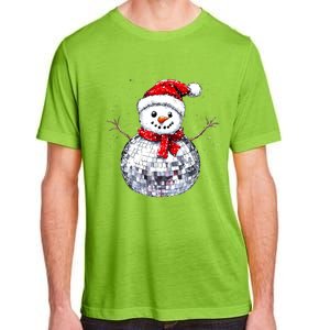 Snowman Matching Family Christmas Retro Santa Hat Disco Ball Gift Adult ChromaSoft Performance T-Shirt