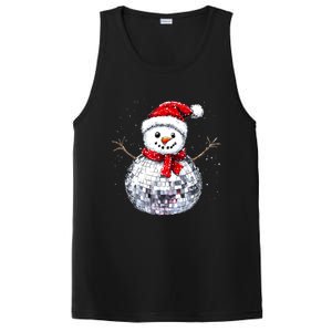 Snowman Matching Family Christmas Retro Santa Hat Disco Ball Gift PosiCharge Competitor Tank