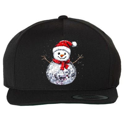 Snowman Matching Family Christmas Retro Santa Hat Disco Ball Gift Wool Snapback Cap