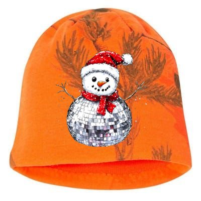 Snowman Matching Family Christmas Retro Santa Hat Disco Ball Gift Kati - Camo Knit Beanie