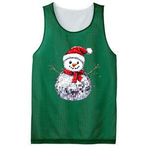 Snowman Matching Family Christmas Retro Santa Hat Disco Ball Gift Mesh Reversible Basketball Jersey Tank