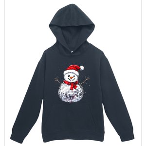 Snowman Matching Family Christmas Retro Santa Hat Disco Ball Gift Urban Pullover Hoodie