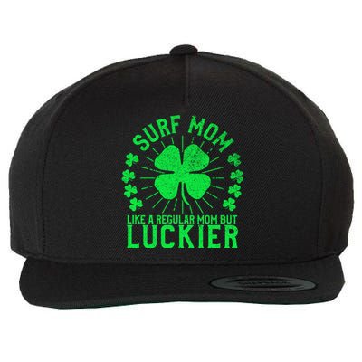 Surf Mom Funny St Patrick's Day Surfing Mother Cool Gift Wool Snapback Cap